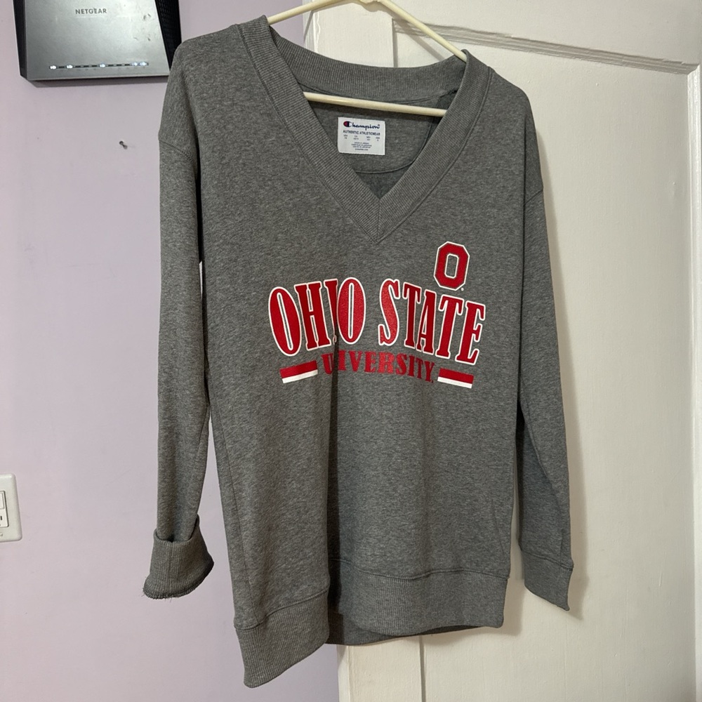 Champion Gray Ohio State University Women's Sweater